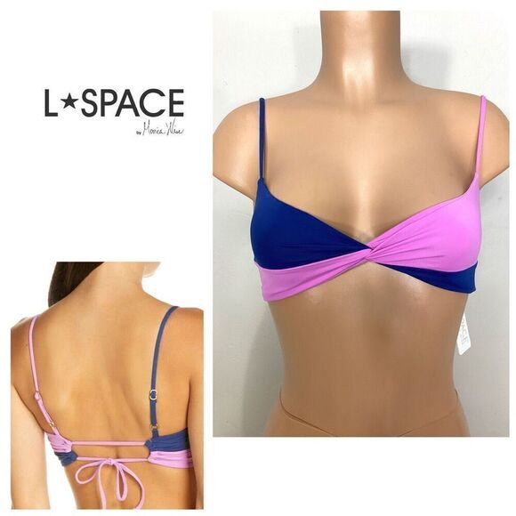 New. L*SPACE iris blue and pink bikini top. Small. Retails $110 - Picture 15 of 16